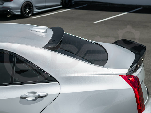 2013-2018 Cadillac ATS ATS-V Sedan Carbon Fiber Rear Roof Top Window Spoiler